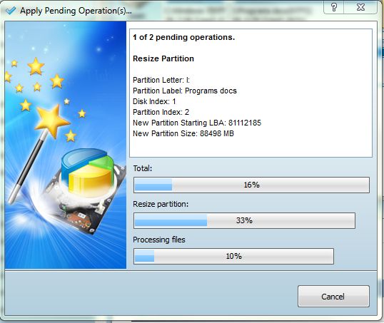Форматирование жёсткого диска через Partition Wizard